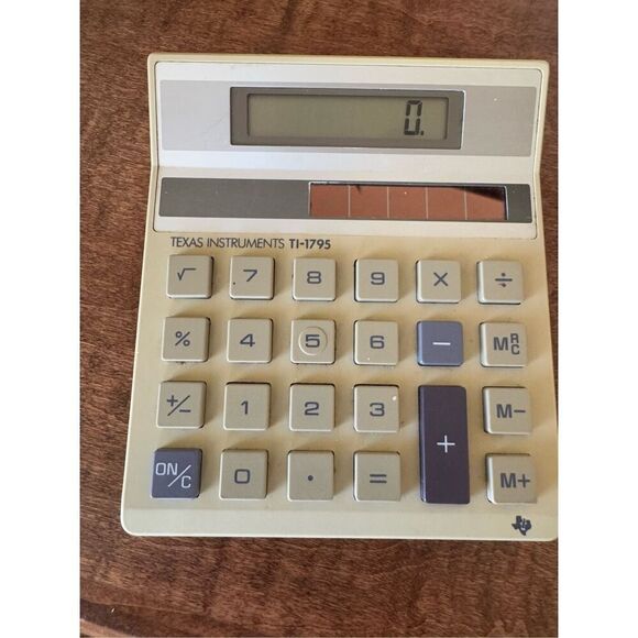 Texas Instruments Solar powered by sun like Superman vintage calculator c-1286a - Picture 5 of 6